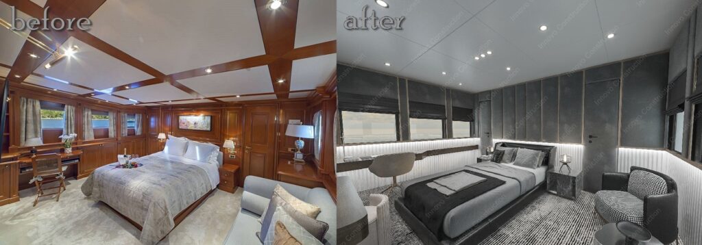 Yacht design - room before after