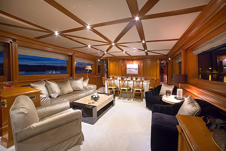 Yacht saloon design, before 2