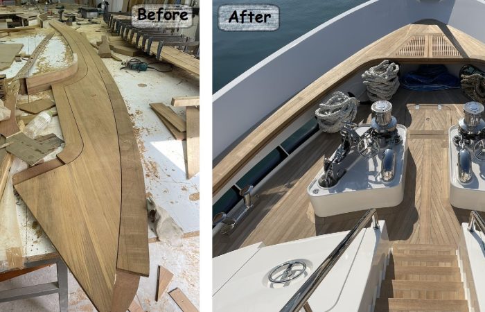 Yacht teck deck repair 2